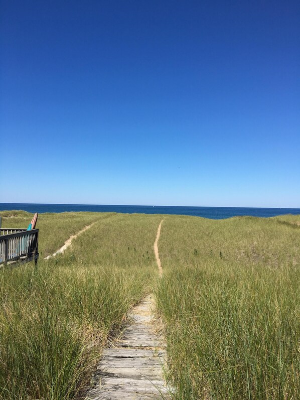 The Path to The Beach, Lake Michigan.  Private Beach. 