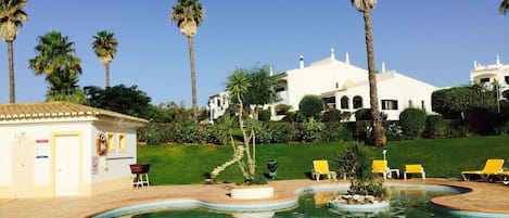 Pool Area - view on the apartment block