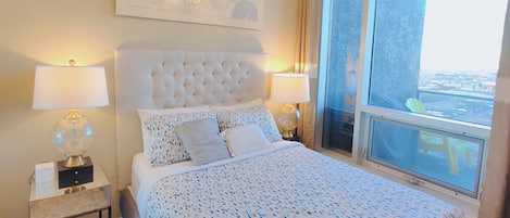 Rare 12 ft ceiling bedroom with unblock view