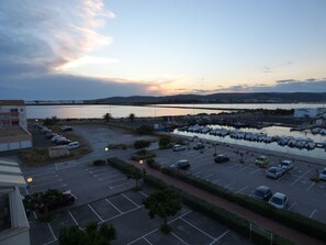 soleil couchant de la terrasse