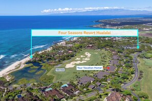Map to demonstrate the proximity of your villa rental to resort center.