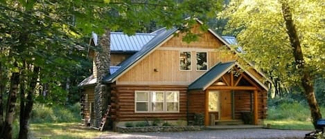 Log Home Located on the Tilton River