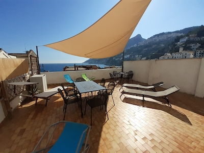 Casa Sebastian A - with large terrace overlooking the sea, a few steps from the beach