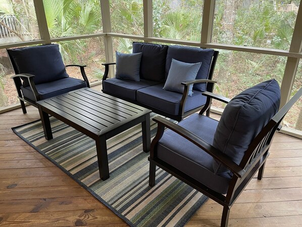 Enjoy the screened porch - perfect for morning coffee or an evening beverage!
