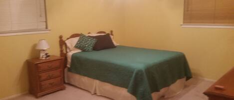 Mater Bedroom with attached private bathroom.  Queen size bed. Two closets.