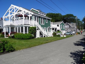 Front of House and view of attached cottages behind main house