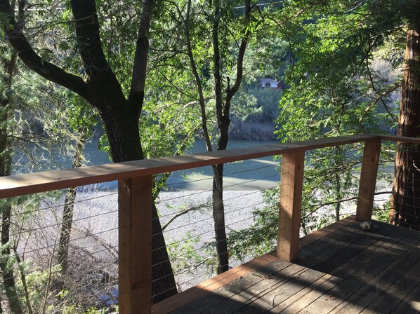 View from top/main deck. Private beach!