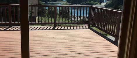 Deck off master bedroom and living room