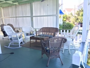 Enjoy friends and family time on the porch