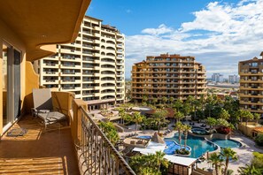 views of main pool from our balcony