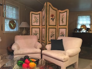 Seating area in master bedroom