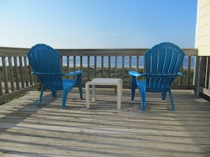 Enjoy the view and ocean breezes from the deck.