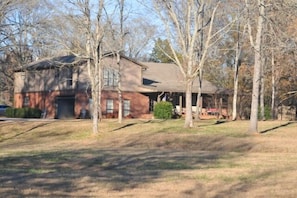 Closer view of the newly painted house.