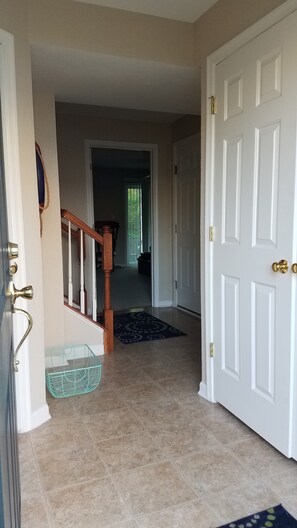 First floor foyer and stairs.