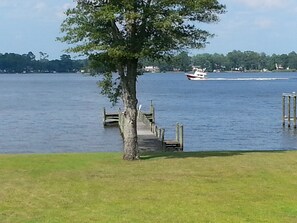 View of the pier from the deck.  