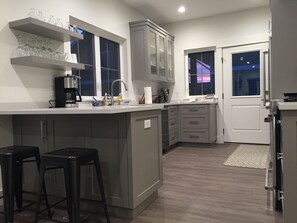Kitchen with bar