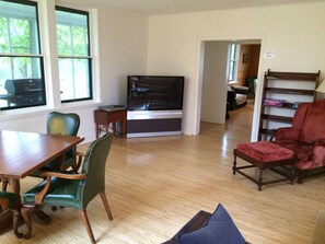 Living room with card table