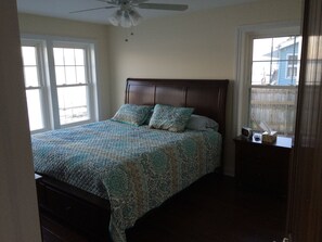 Master bedroom. King size bed.