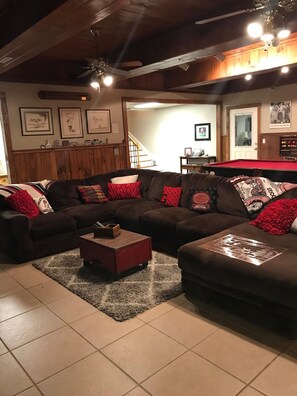 Sectional sofa.