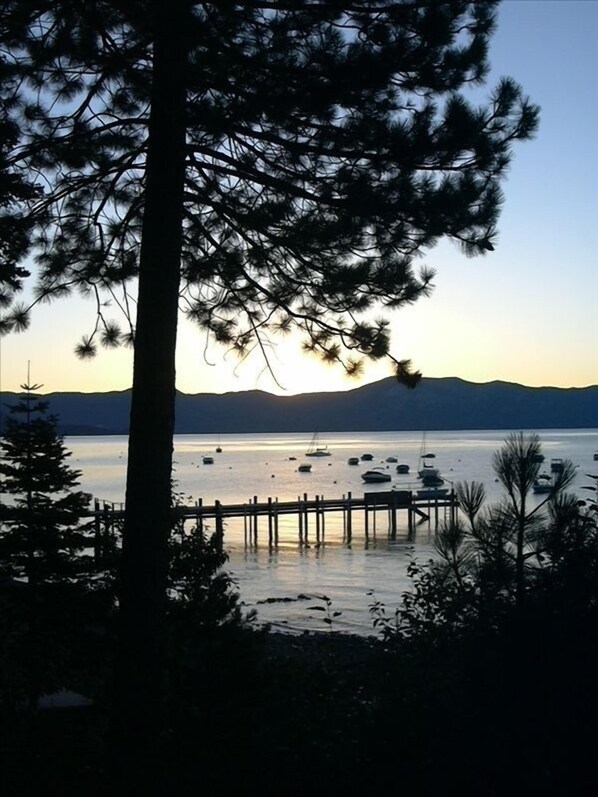 Sunrise view from the deck