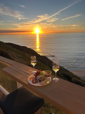 The perfect way to watch the sunset...