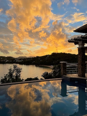Main pool sunrise