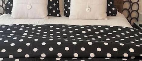 We take sleeping very seriously and provide a double pillow top queen size bed.