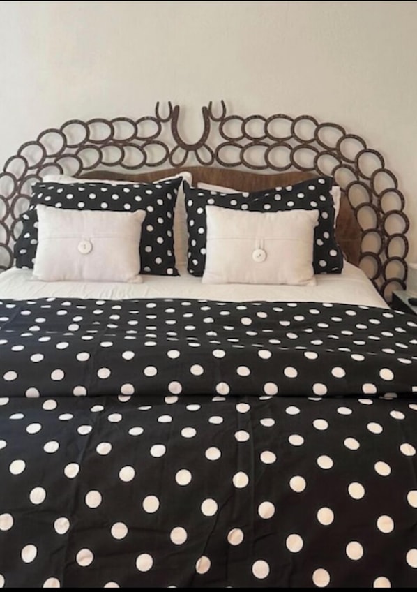 We take sleeping very seriously and provide a double pillow top queen size bed.