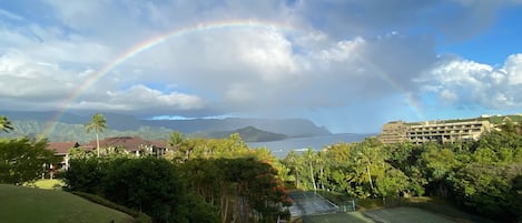 Rainbow view from the lanai