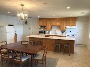 Large open kitchen with plenty of seating