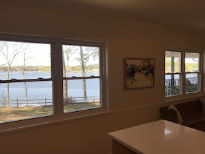 View of lake from kitchen windows