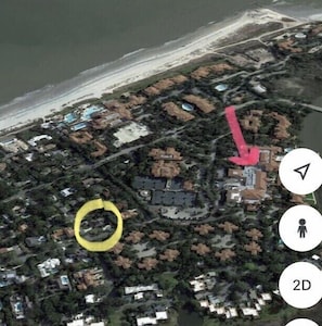 Red arrow is the Cloister.Yellow circle is Cottage200. Close to everything!