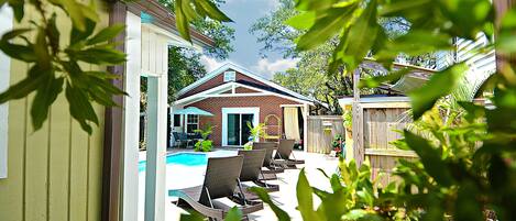 View of Bungalow when you enter the front gate.