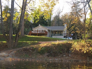 View of House from River in Fall....