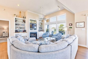 Top-Level Living Room with Deck Access
