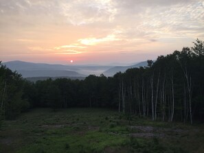 Sunrise is a special time at the house. You can often see clouds in the valley.