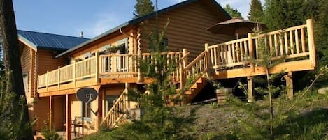 The Apartment is the bottom level of this Log Home