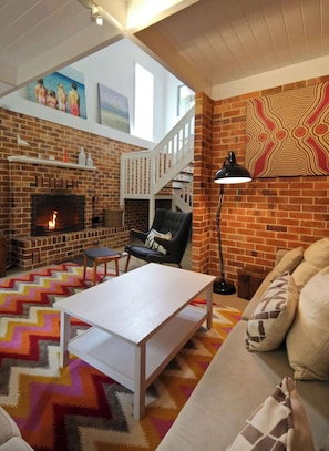 Cosy up in front of the open fire