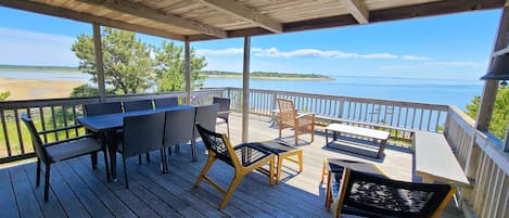 Relax on the covered deck with amazing views