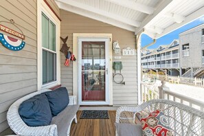 View from porch to the Entrance Door