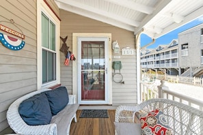 View from porch to the Entrance Door