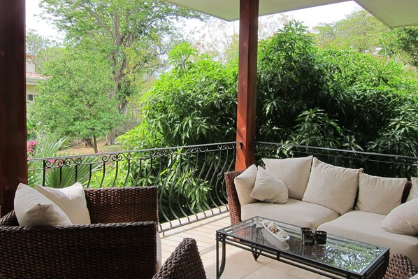 Balcony in the palm trees