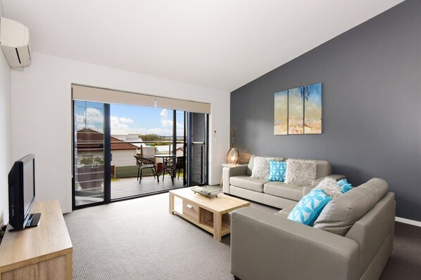 Lounge room and deck