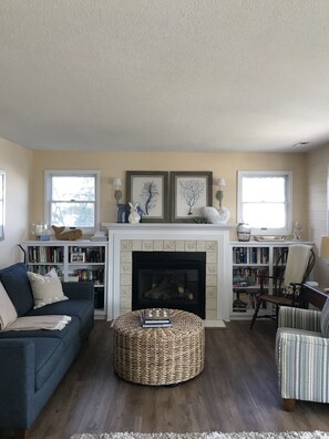 Living room area / inside front door