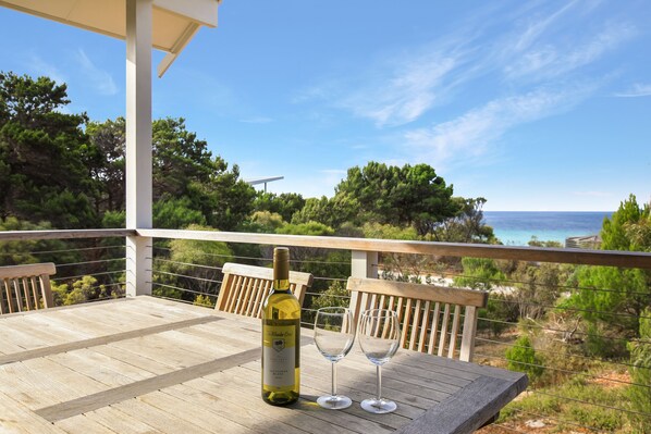 Sunny deck for relaxing