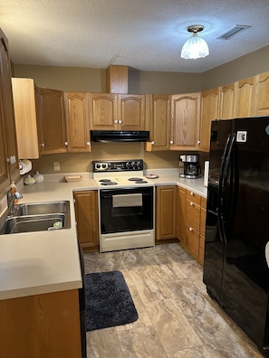 Fully stocked kitchen 