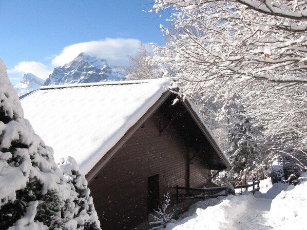 Chalet apartment rear entrance