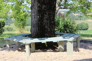 Bench on the patio