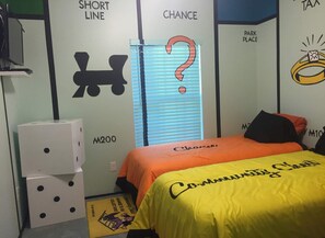 The Monopoly Room -- The closet actually looks like "jail!"