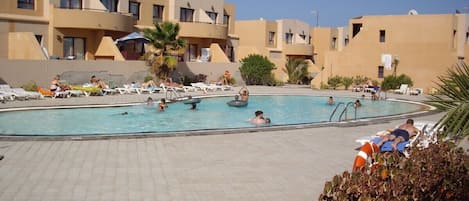 The pool area